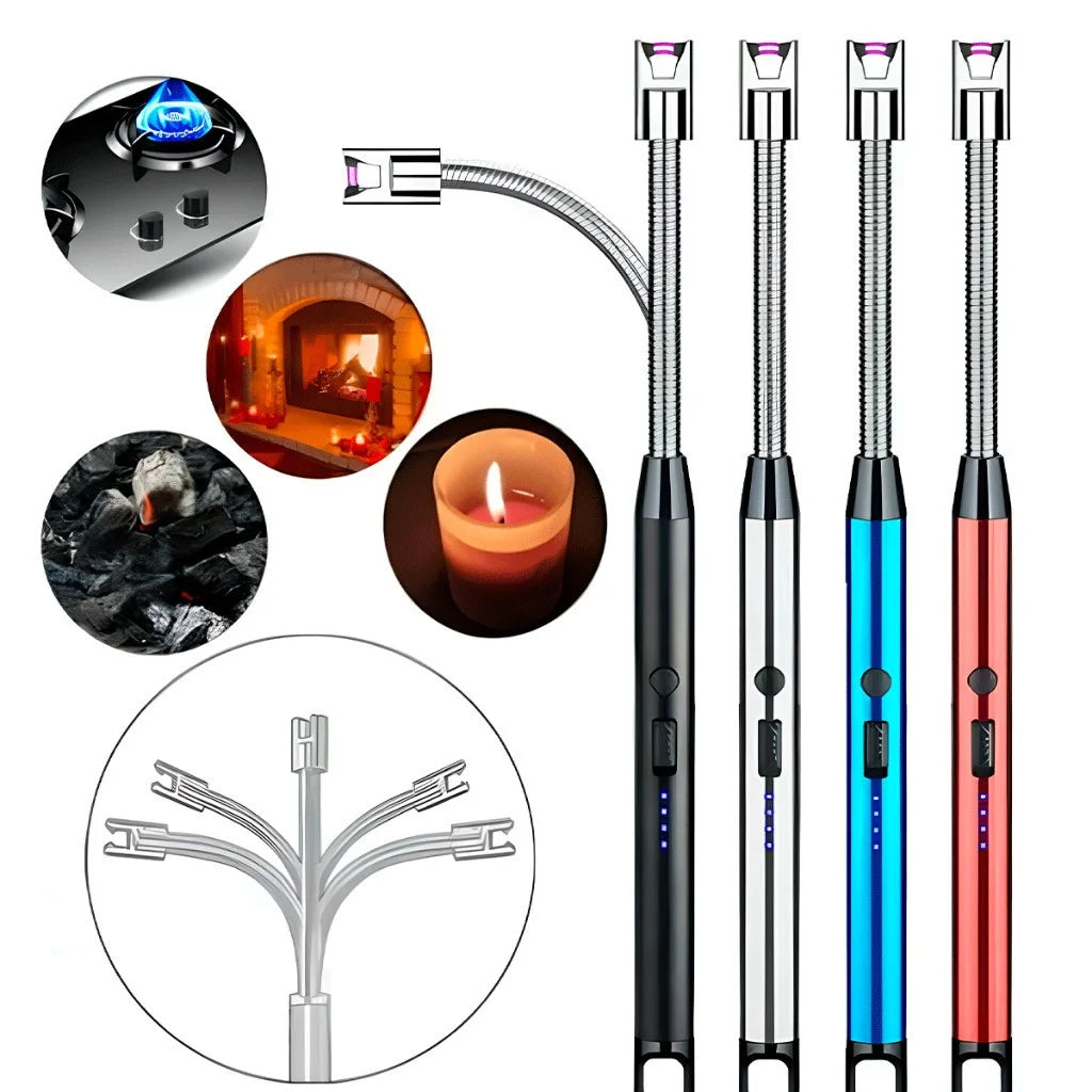 Acendedor de Plasma Ecológico para Fogão Velas Camping USB