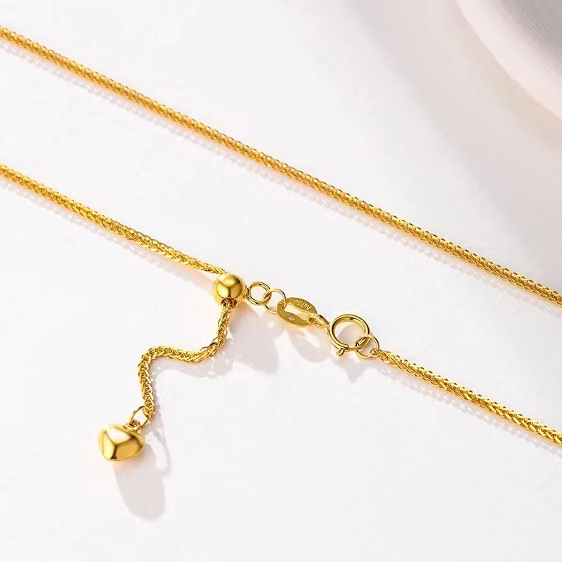 Colar de Ouro Maciço - Fino, Resistente, Simples e Minimalista