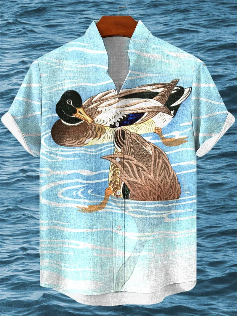 Camisa Summer Masculina de Manga Curta - Pronto para um Verão Estiloso