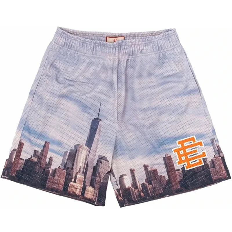 Shorts Casuais Masculinos Calças Esportivas de Fitness Verão Ginásio Treino Masculino