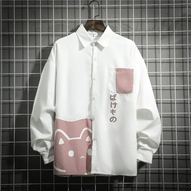 Blusa Feminina de Comprida - Casal topo Retalhos Único Breasted Blusas Femininas