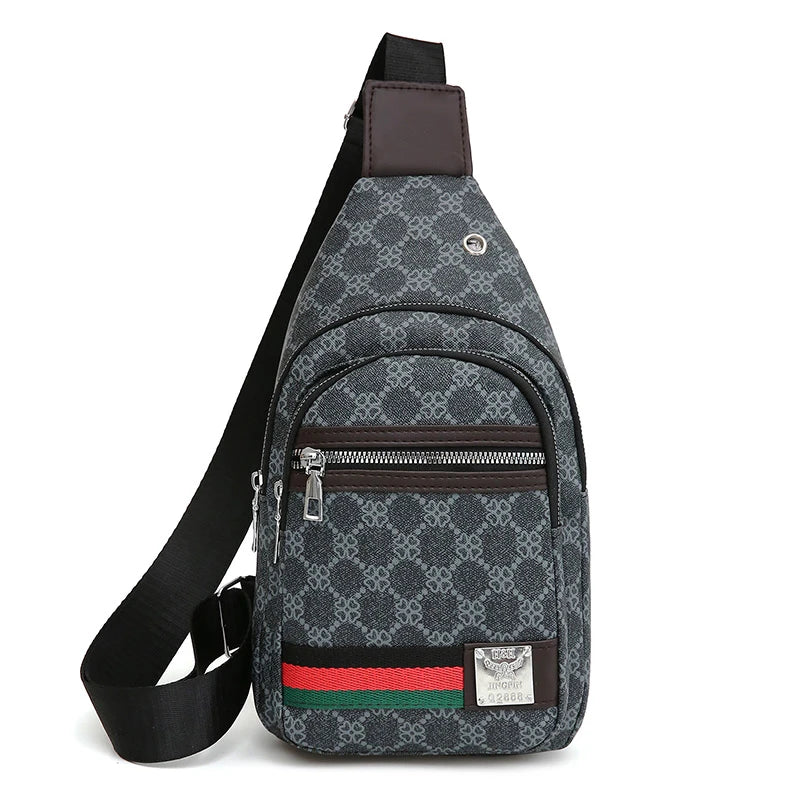 Bolsa Mensageiro Multifuncional Masculina - Casual Crossbody com Furo para Fone de Ouvido