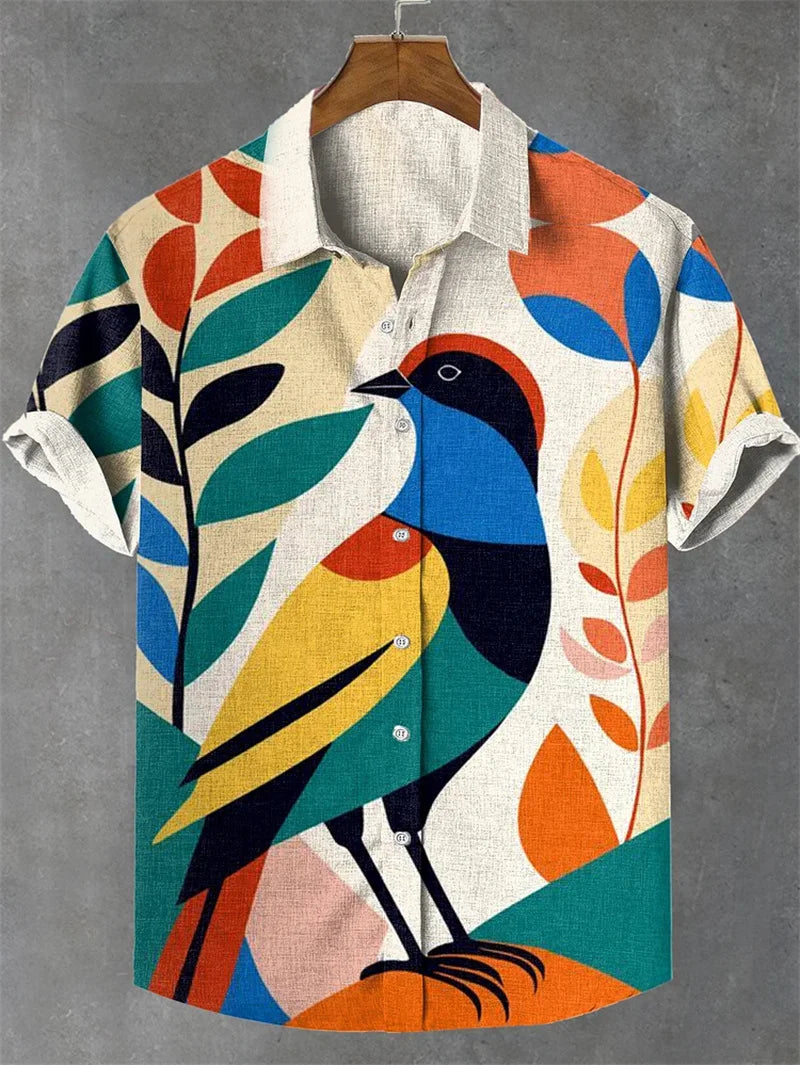 Camisa Summer Masculina de Manga Curta - Pronto para um Verão Estiloso