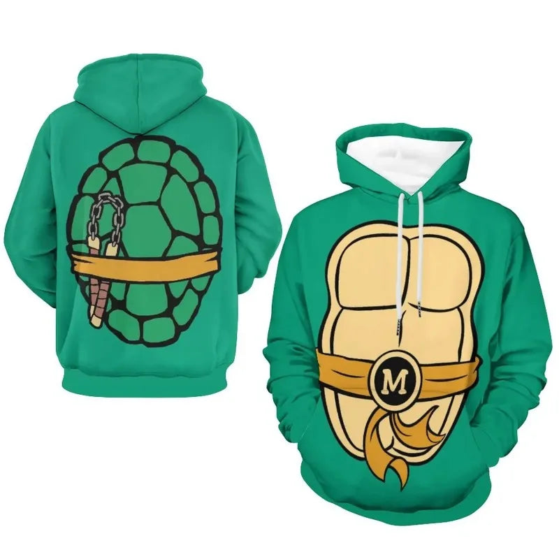 Moletom com Capuz Estampa Tartaruga Ninja