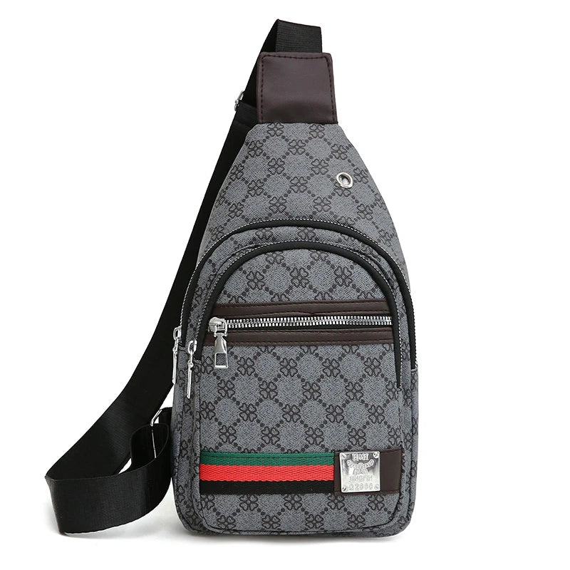 Bolsa Mensageiro Multifuncional Masculina - Casual Crossbody com Furo para Fone de Ouvido