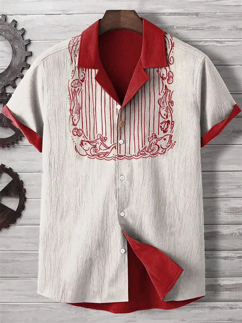 Camisa Summer Masculina de Manga Curta - Pronto para um Verão Estiloso